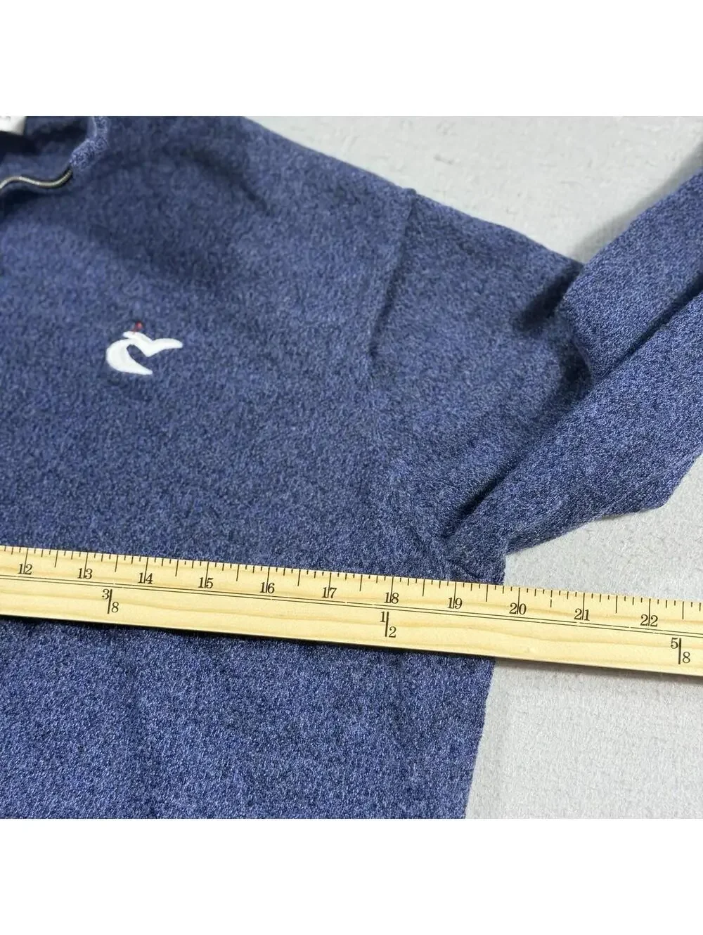 Peter Millar‎ Crown 1/4 Zip Merino Wool Sweater Blue Tagged L Small Fit